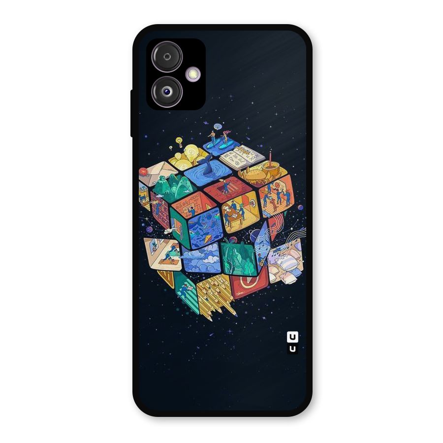Coloured Rubic Metal Back Case for Galaxy F14
