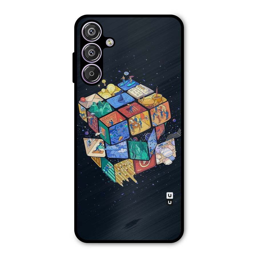 Coloured Rubic Metal Back Case for Galaxy F15