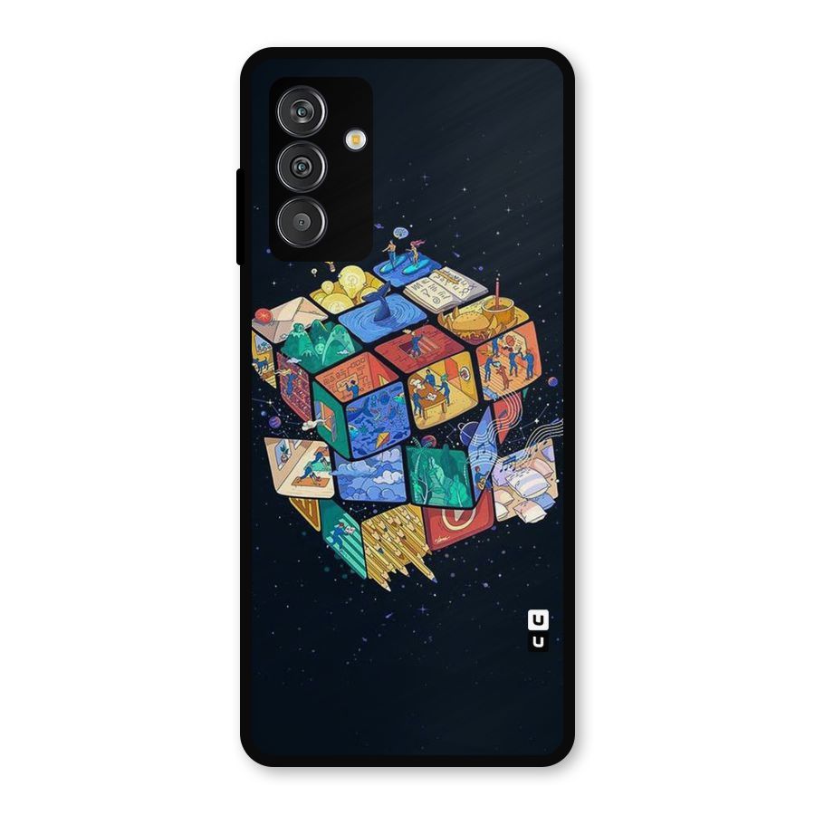 Coloured Rubic Metal Back Case for Galaxy M13