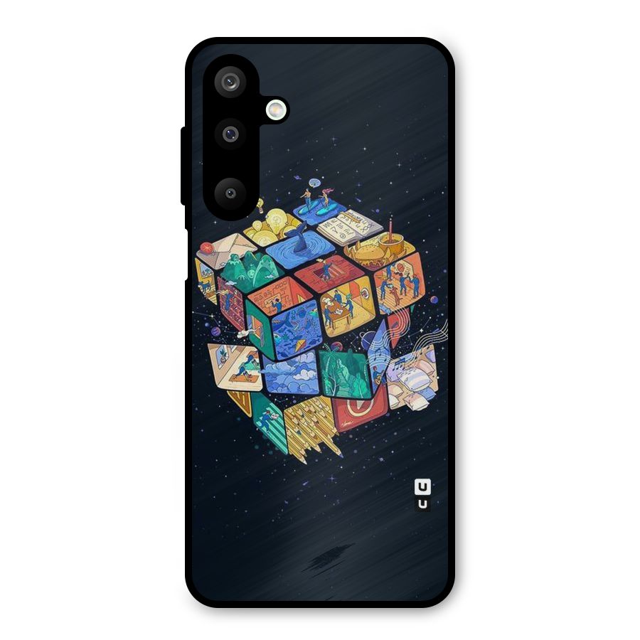 Coloured Rubic Metal Back Case for Galaxy M16