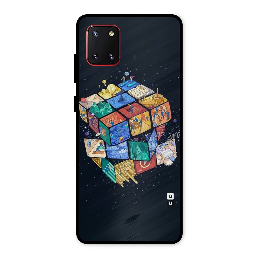 Coloured Rubic Metal Back Case for Galaxy Note 10 Lite