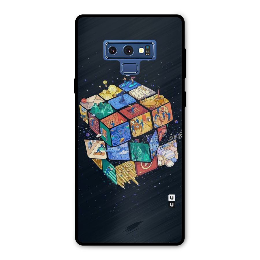 Coloured Rubic Metal Back Case for Galaxy Note 9