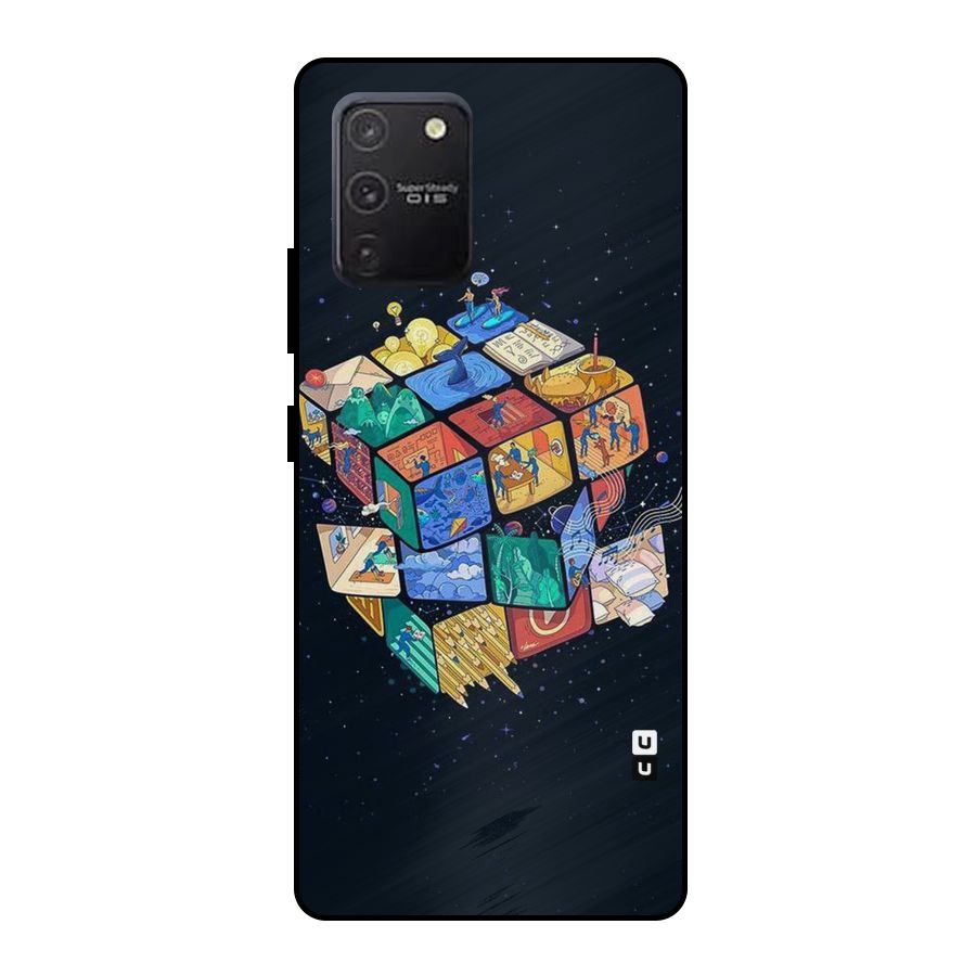 Coloured Rubic Metal Back Case for Galaxy S10 Lite