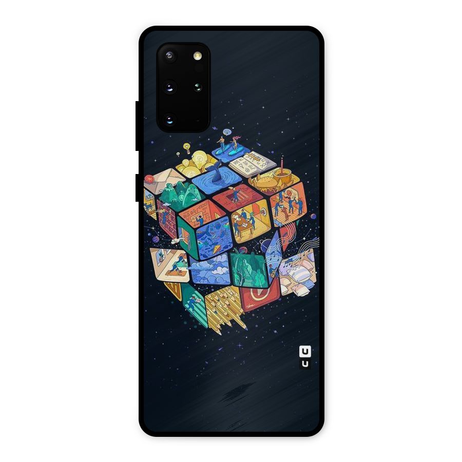 Coloured Rubic Metal Back Case for Galaxy S20 Plus