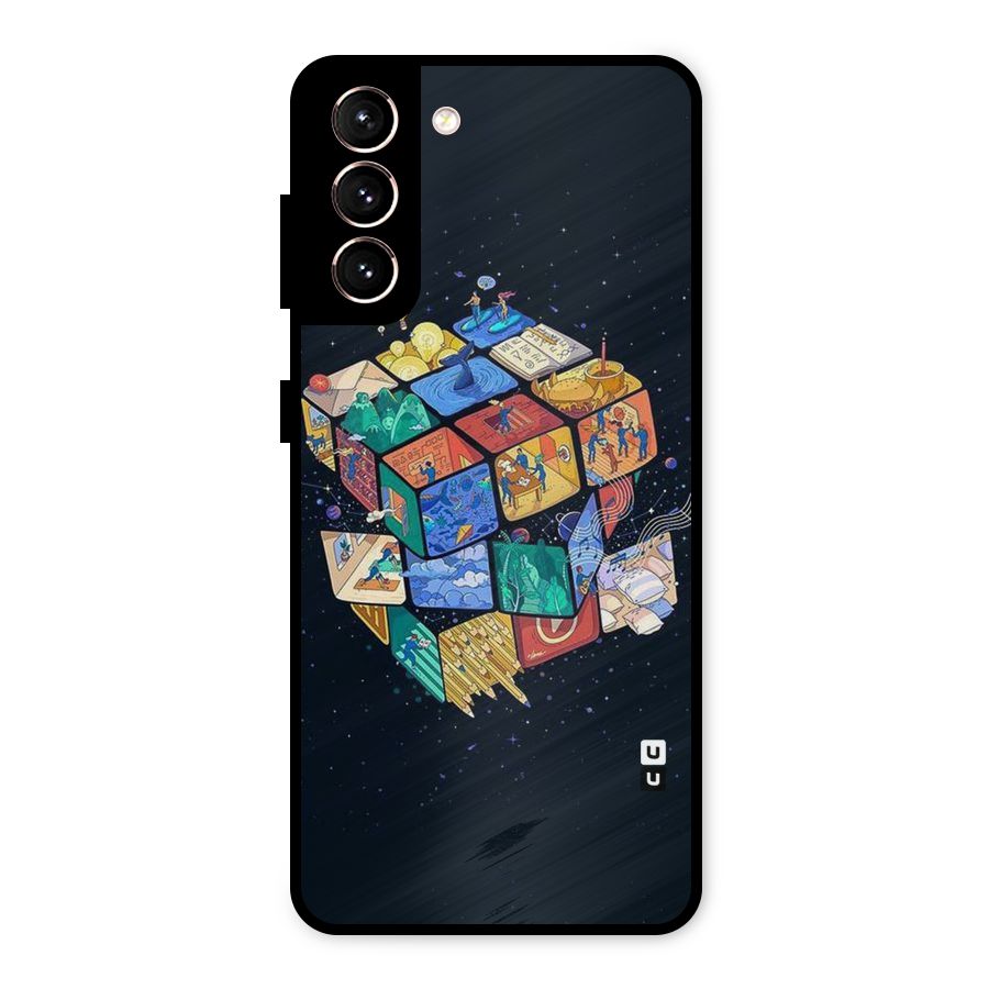 Coloured Rubic Metal Back Case for Galaxy S21 5G