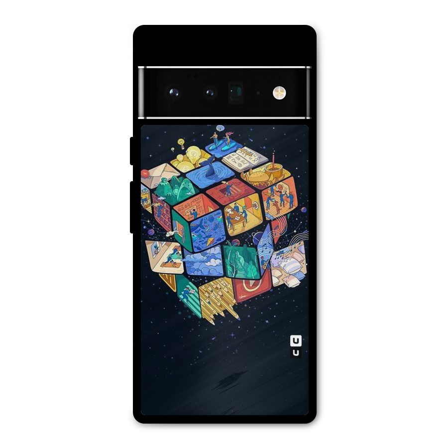 Coloured Rubic Metal Back Case for Google Pixel 6 Pro