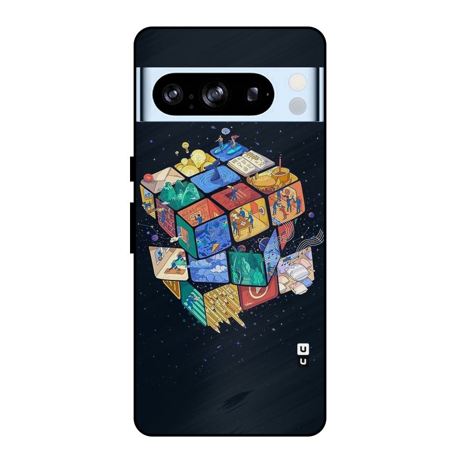 Coloured Rubic Metal Back Case for Google Pixel 8 Pro