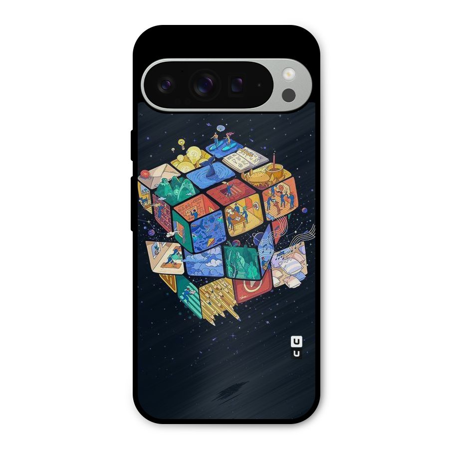 Coloured Rubic Metal Back Case for Google Pixel 9 Pro XL
