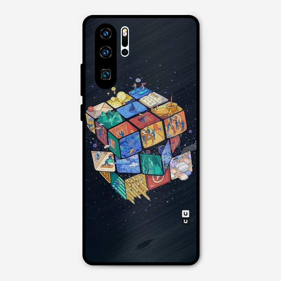 Coloured Rubic Metal Back Case for Huawei P30 Pro