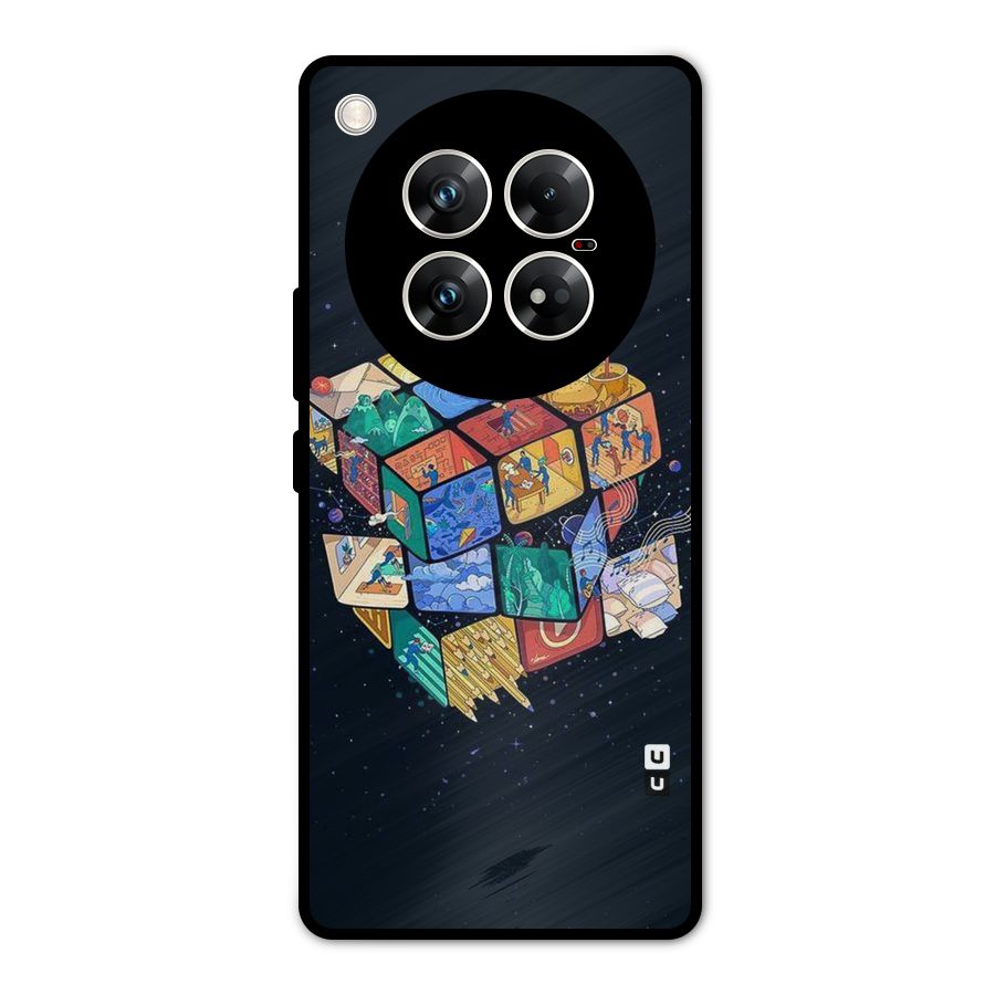 Coloured Rubic Metal Back Case for Infinix Zero 40 5G