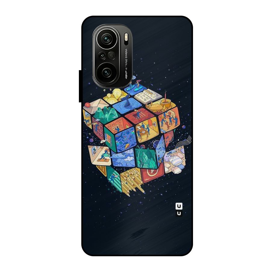 Coloured Rubic Metal Back Case for Mi 11X Pro