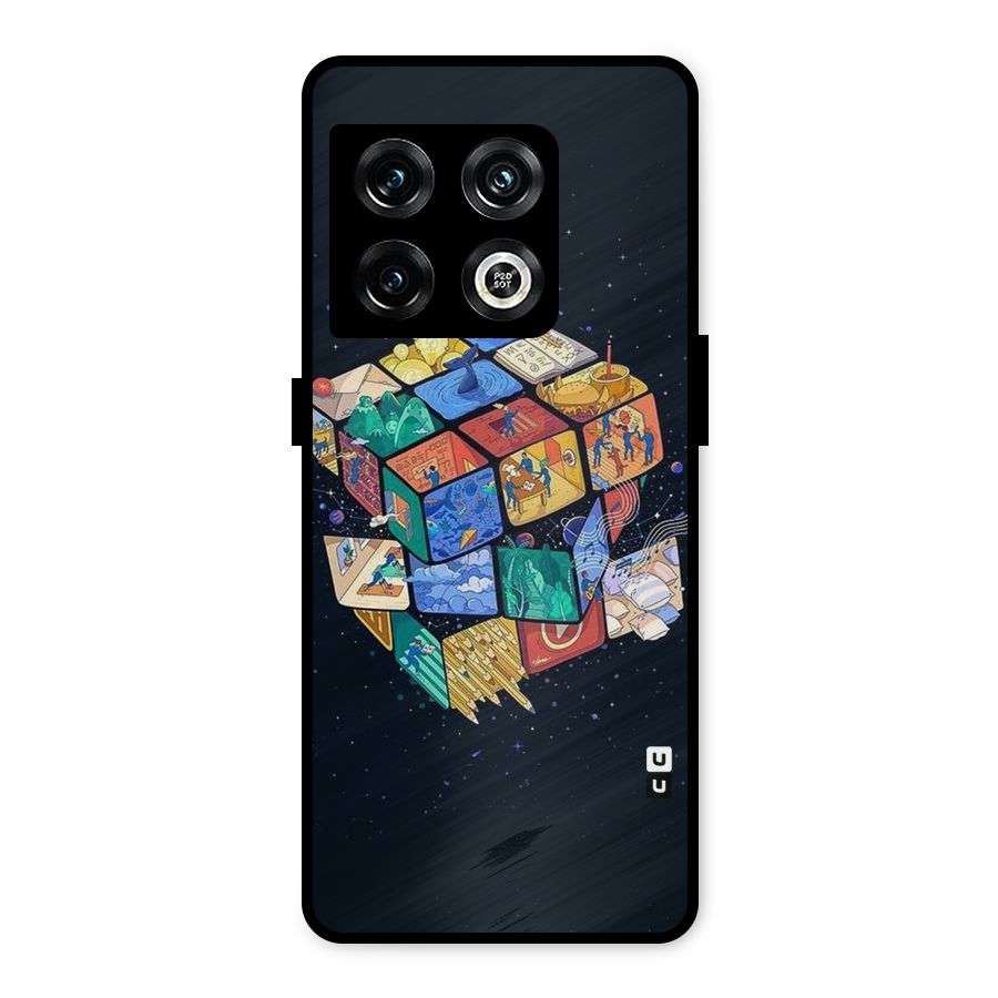 Coloured Rubic Metal Back Case for OnePlus 10 Pro 5G