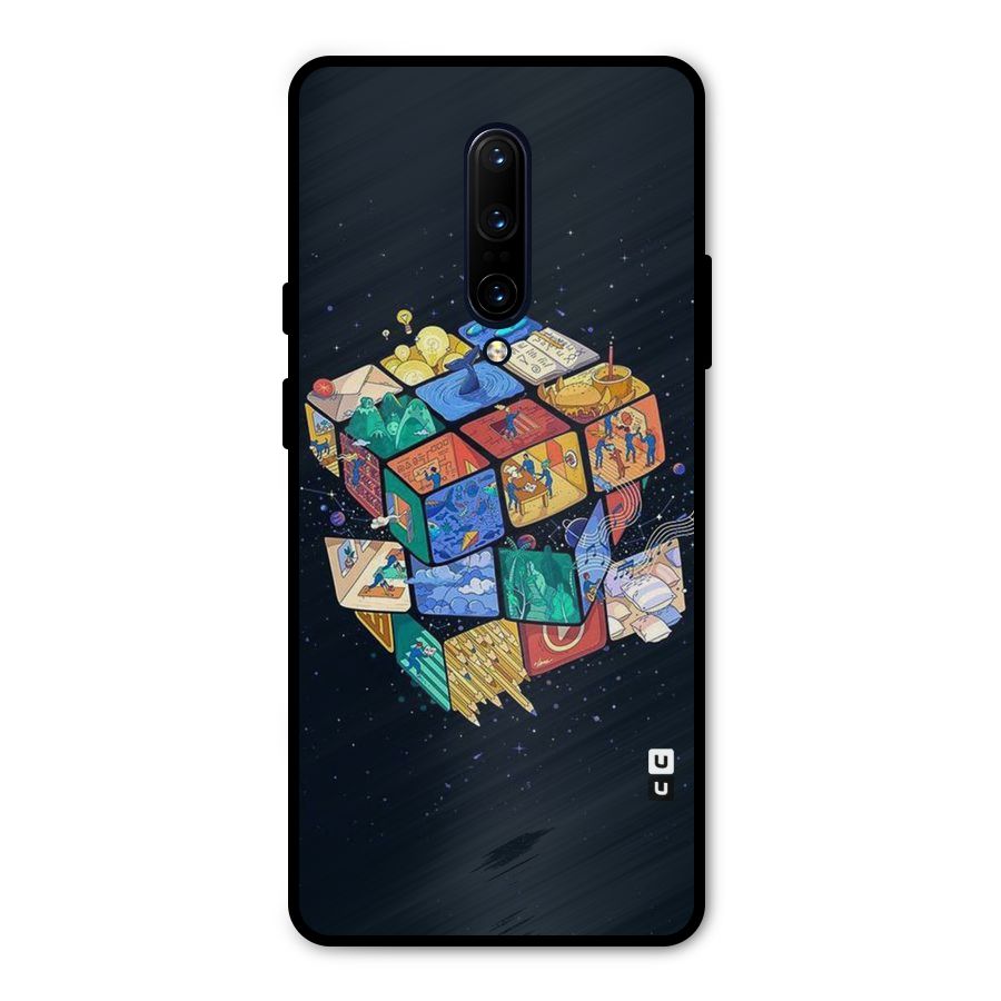 Coloured Rubic Metal Back Case for OnePlus 7 Pro