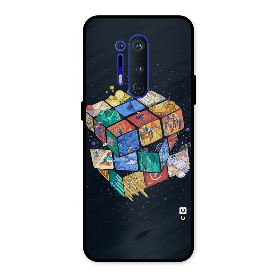 Coloured Rubic Metal Back Case for OnePlus 8 Pro