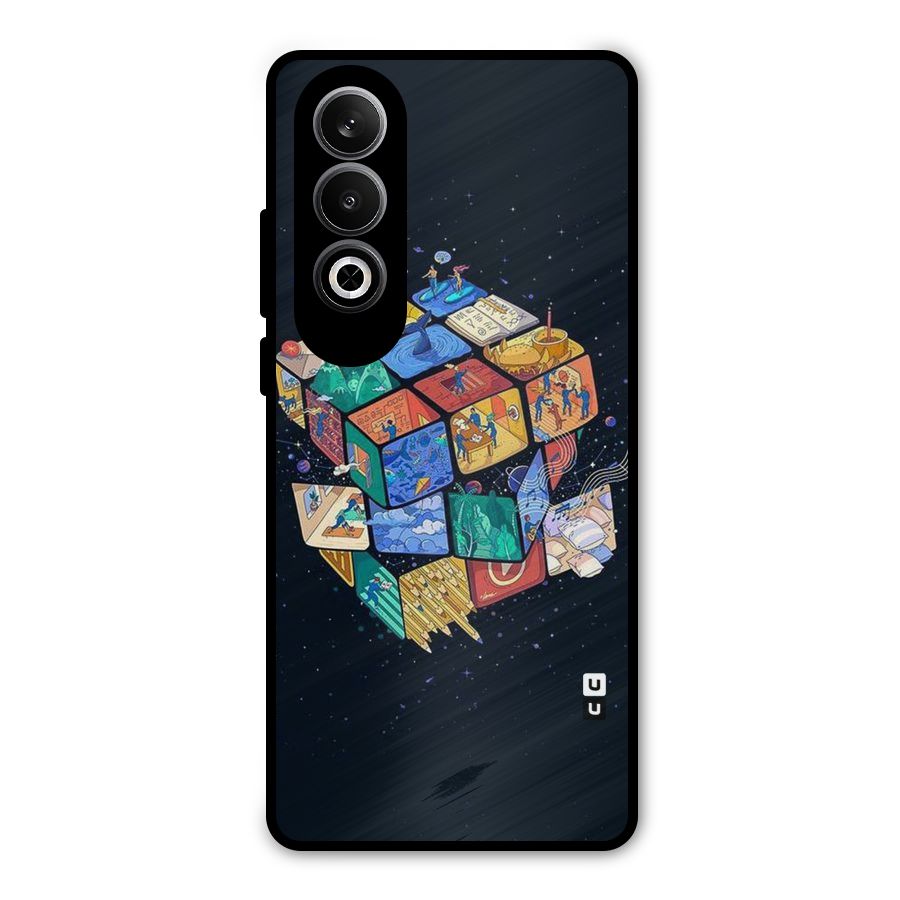 Coloured Rubic Metal Back Case for OnePlus Nord CE4