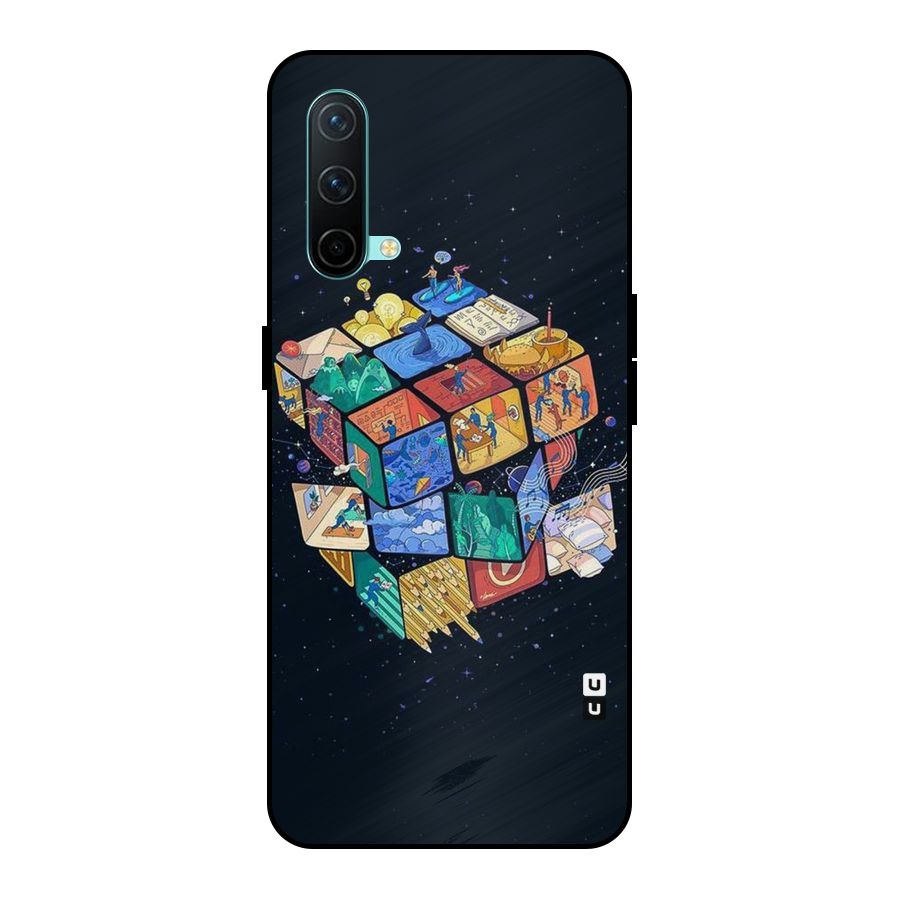 Coloured Rubic Metal Back Case for OnePlus Nord CE 5G