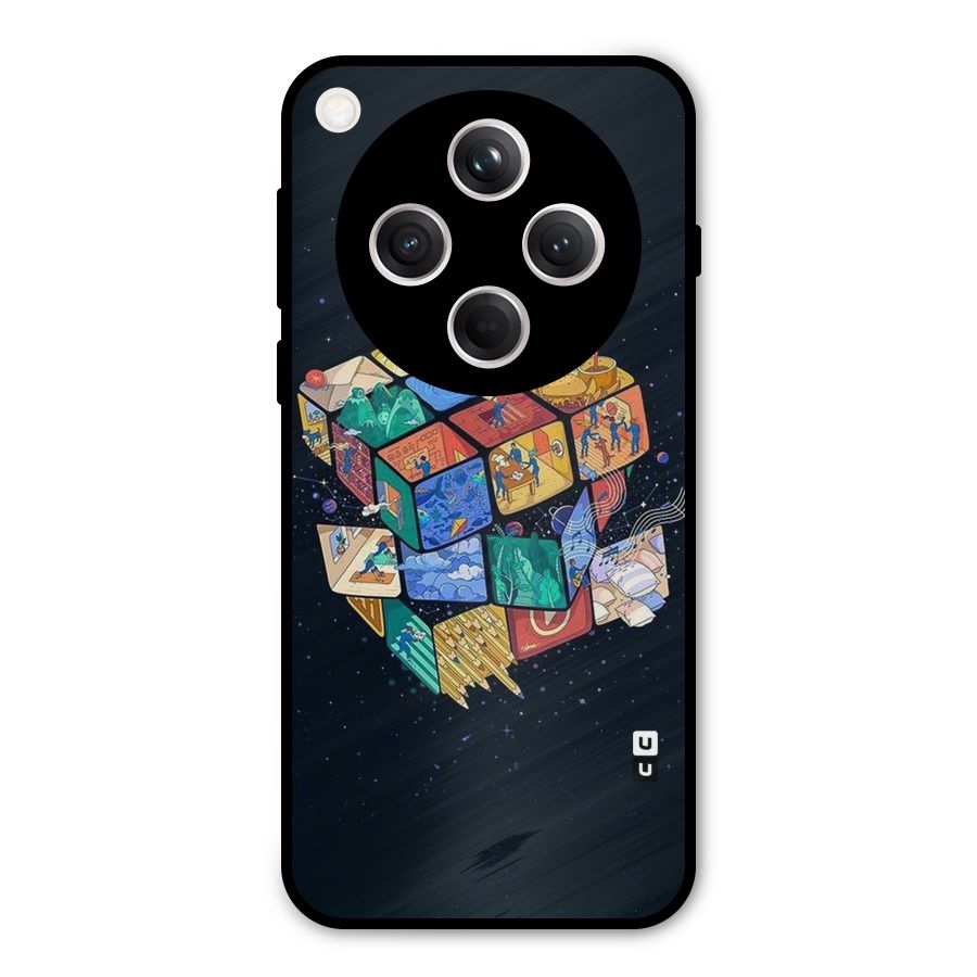 Coloured Rubic Metal Back Case for Oppo Find X8