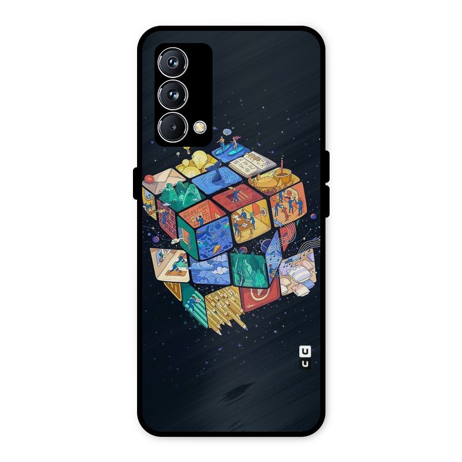 Coloured Rubic Metal Back Case for Realme GT Master Edition