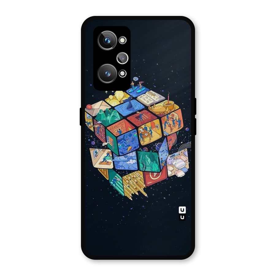 Coloured Rubic Metal Back Case for Realme GT Neo 3T