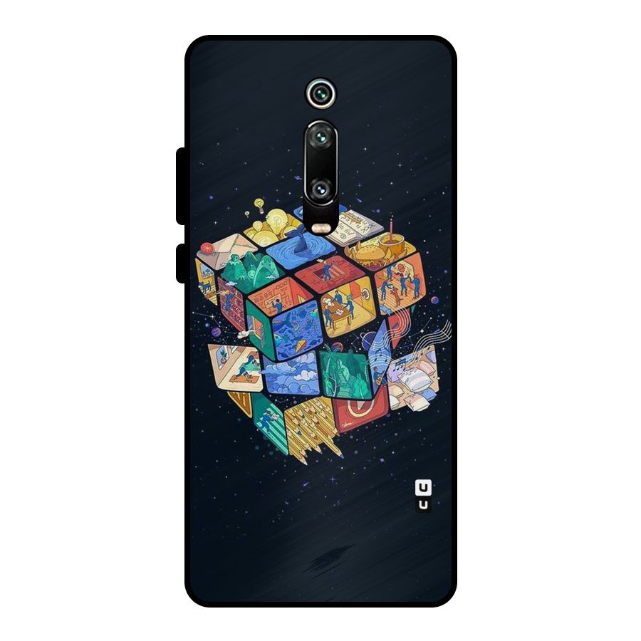 Coloured Rubic Metal Back Case for Redmi K20