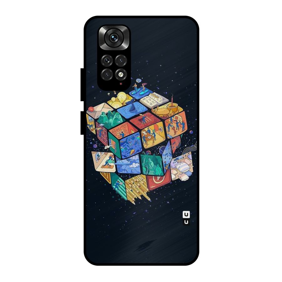 Coloured Rubic Metal Back Case for Redmi Note 11 Pro