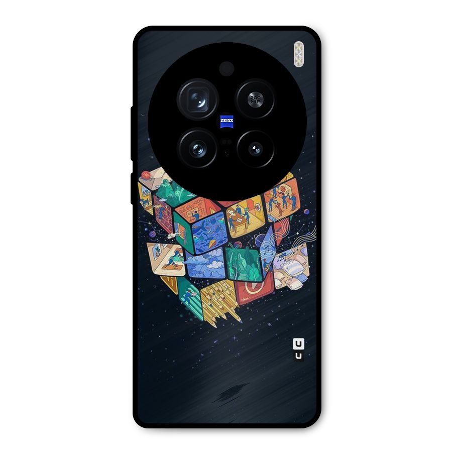 Coloured Rubic Metal Back Case for Vivo X200 Pro