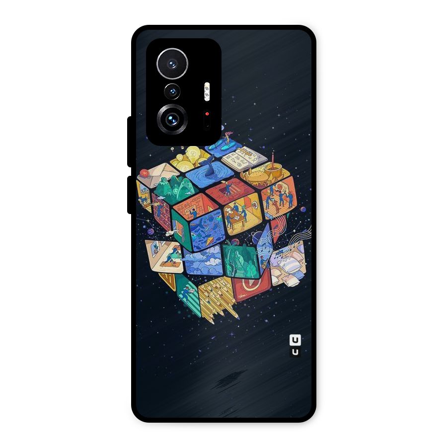 Coloured Rubic Metal Back Case for Xiaomi 11T Pro