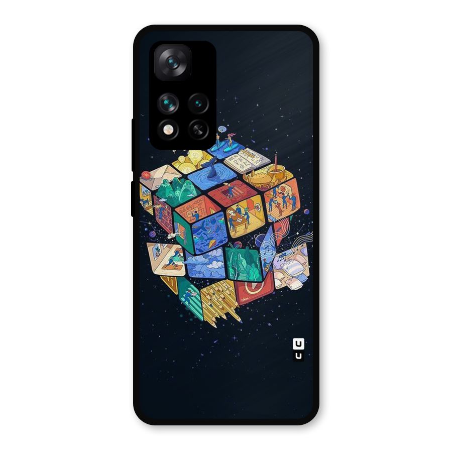 Coloured Rubic Metal Back Case for Xiaomi 11i Hypercharge 5G