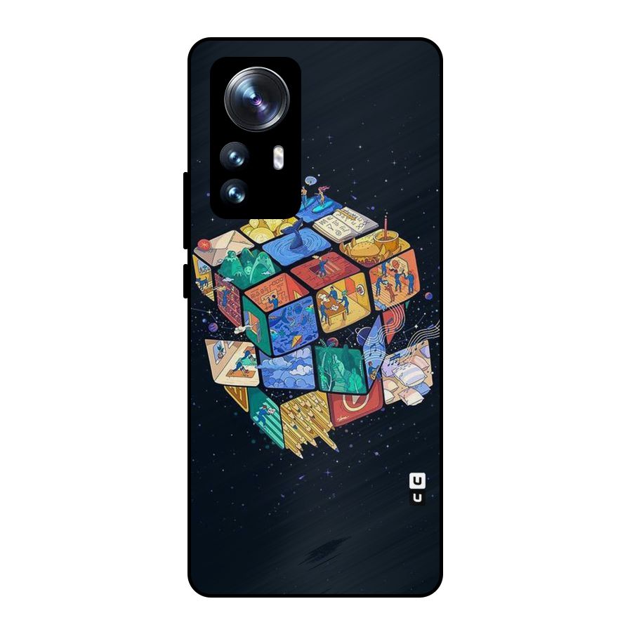 Coloured Rubic Metal Back Case for Xiaomi 12 Pro