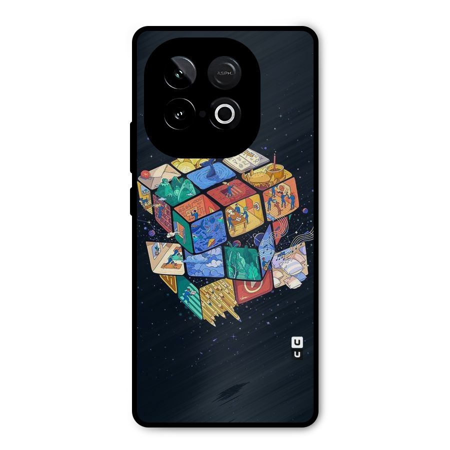 Coloured Rubic Metal Back Case for iQOO Neo 10