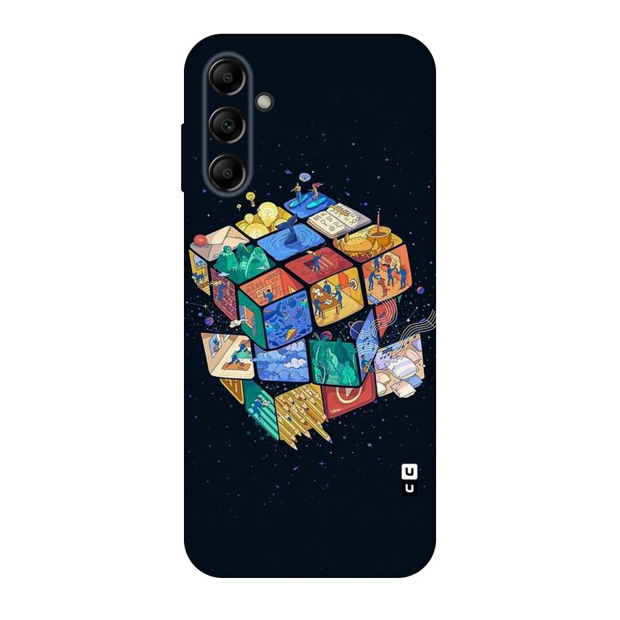 Coloured Rubic Original Polycarbonate Back Case for Galaxy A14 5G