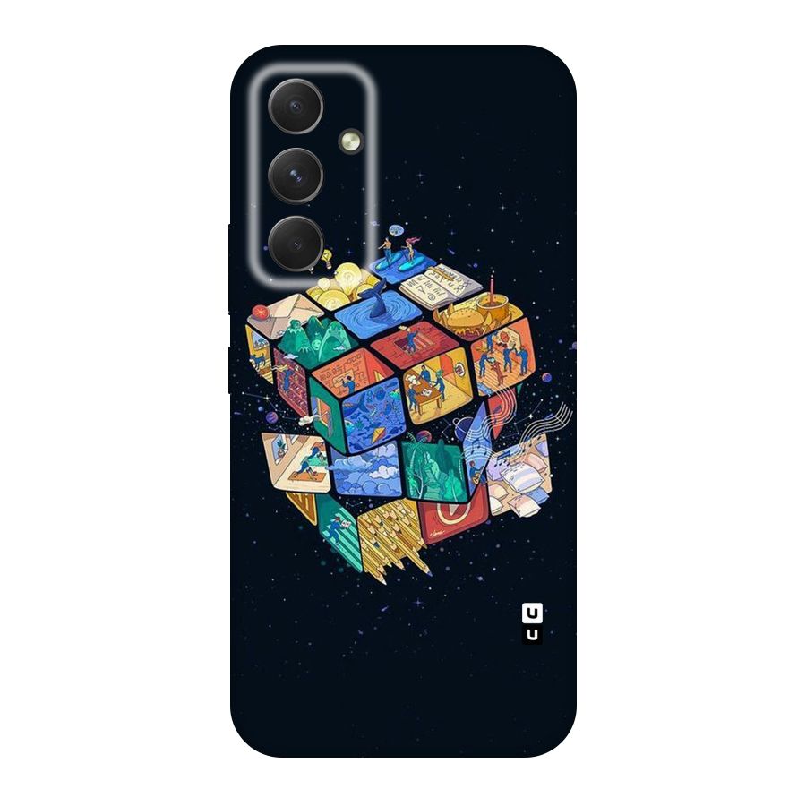 Coloured Rubic Original Polycarbonate Back Case for Galaxy A54