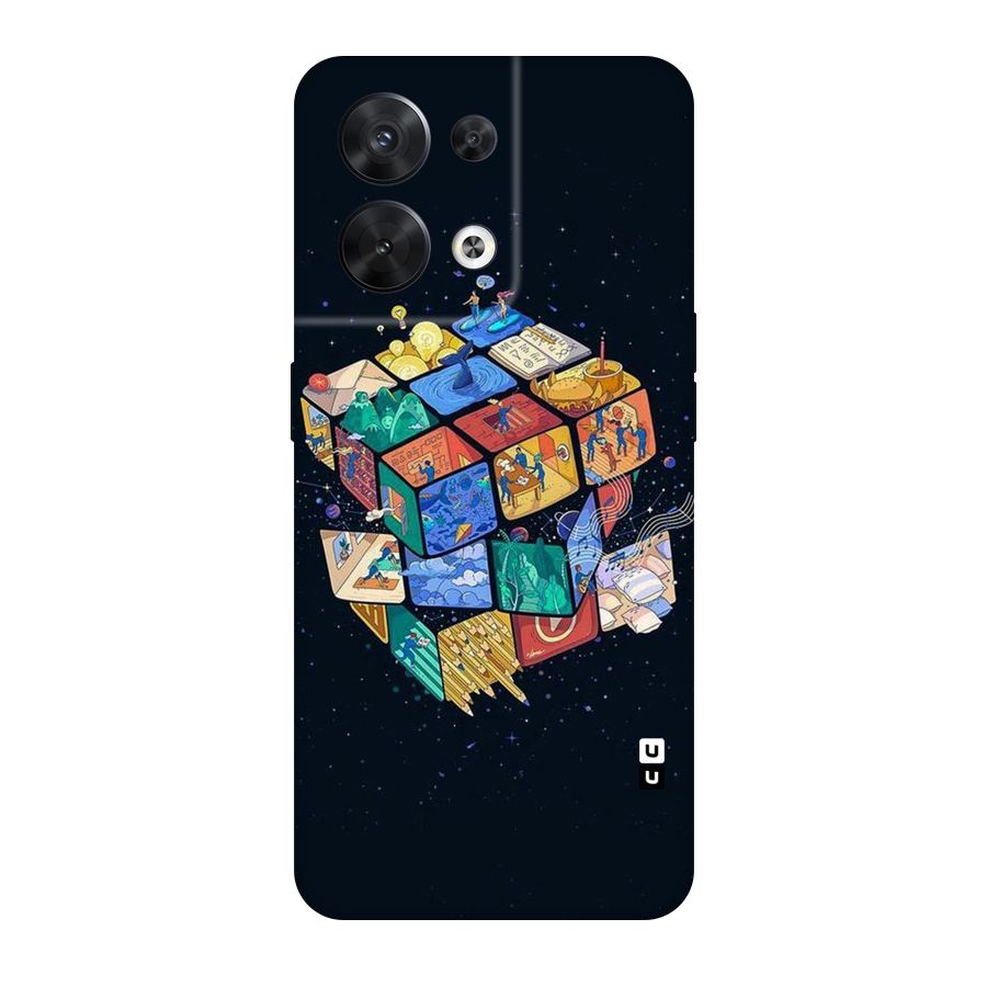 Coloured Rubic Original Polycarbonate Back Case for Oppo Reno8 5G