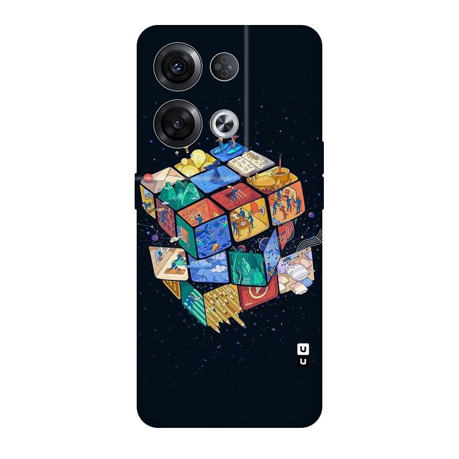 Coloured Rubic Original Polycarbonate Back Case for Oppo Reno8 Pro 5G