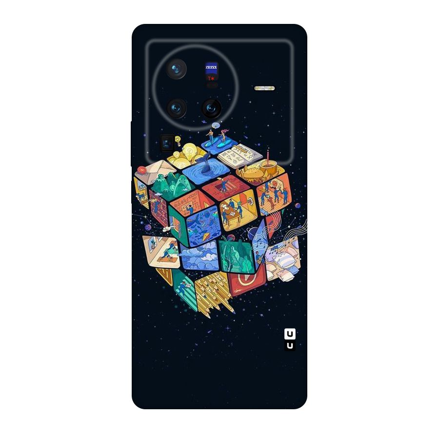 Coloured Rubic Original Polycarbonate Back Case for Vivo X80
