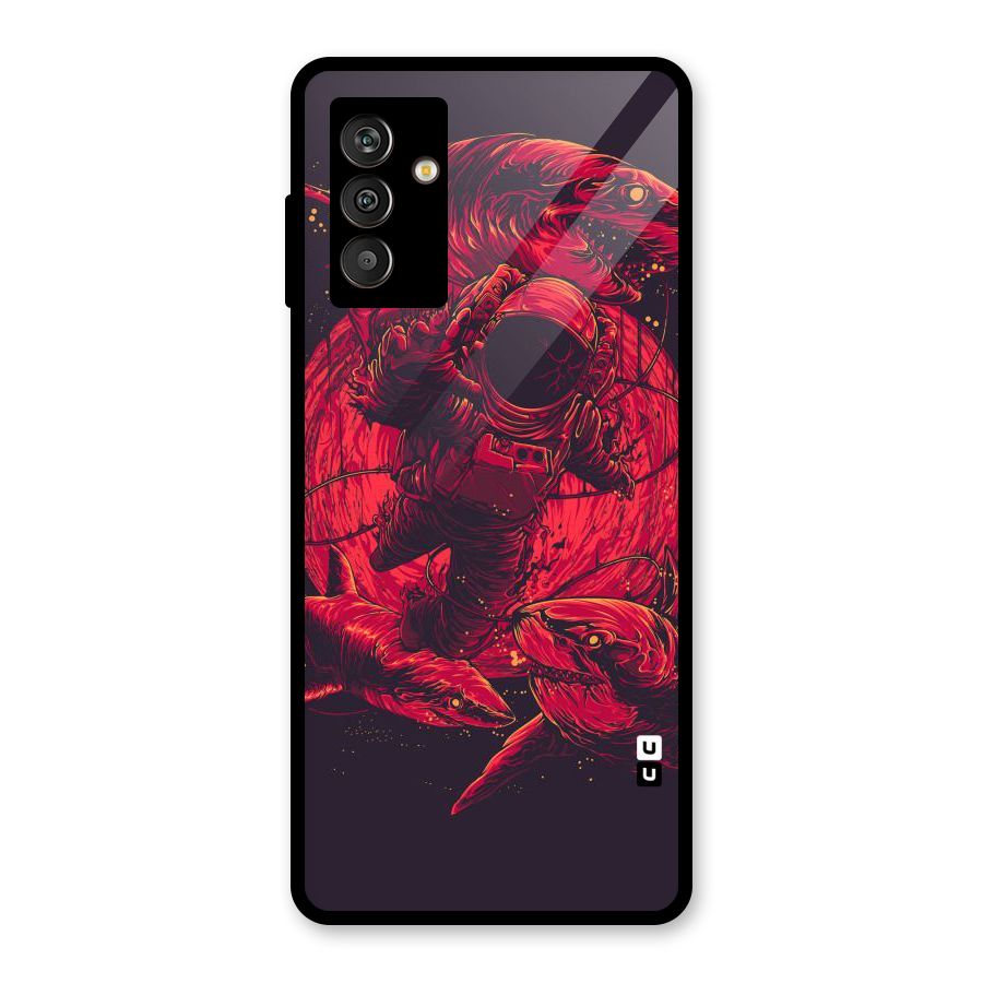 Coloured Spaceman Glass Back Case for Galaxy M13
