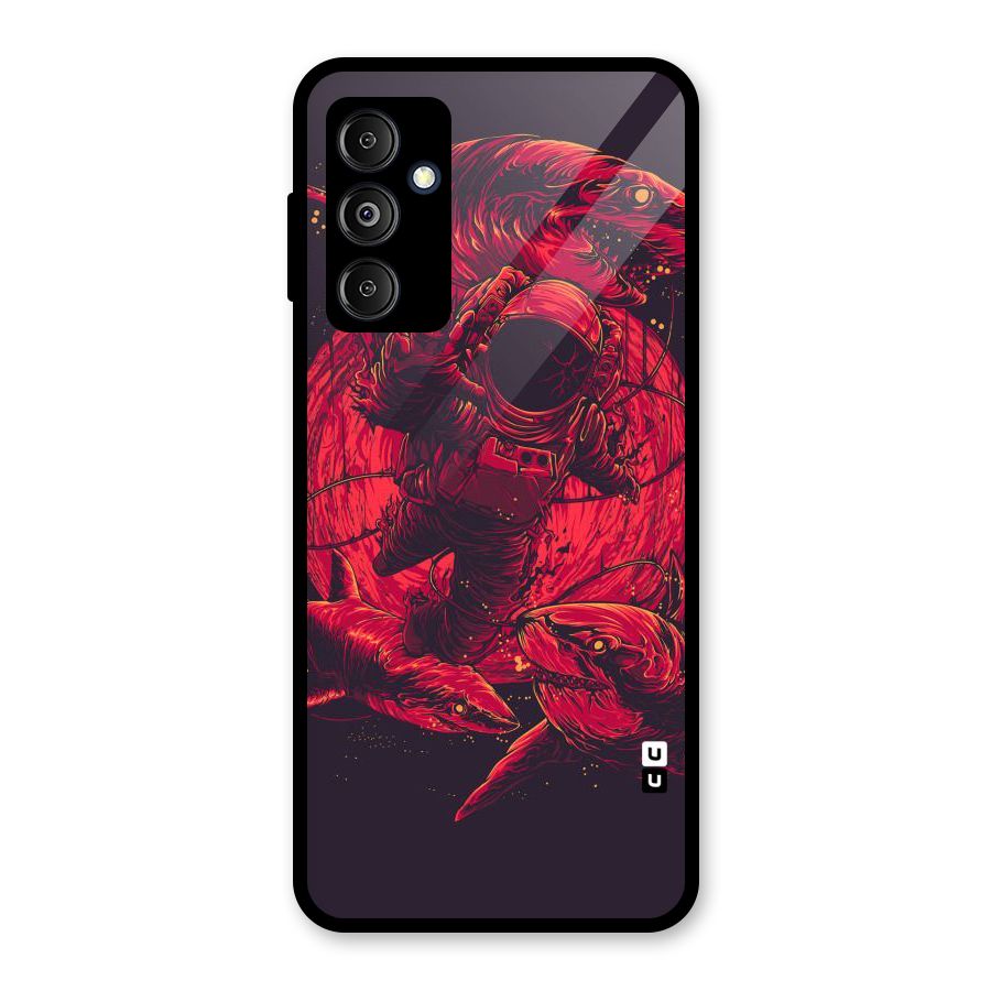Coloured Spaceman Glass Back Case for Galaxy M14 5G