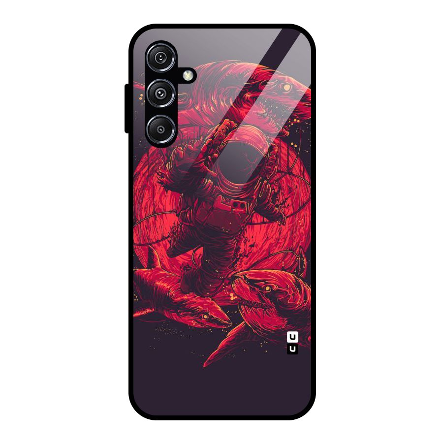 Coloured Spaceman Glass Back Case for Galaxy M34 5G