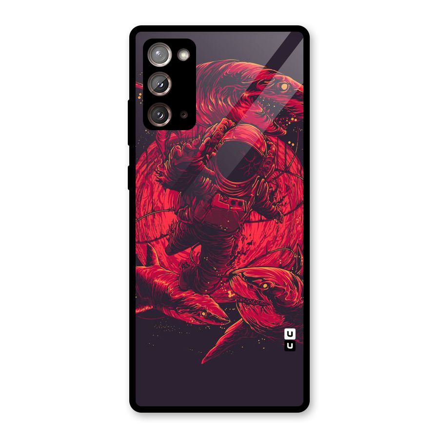 Coloured Spaceman Glass Back Case for Galaxy Note 20