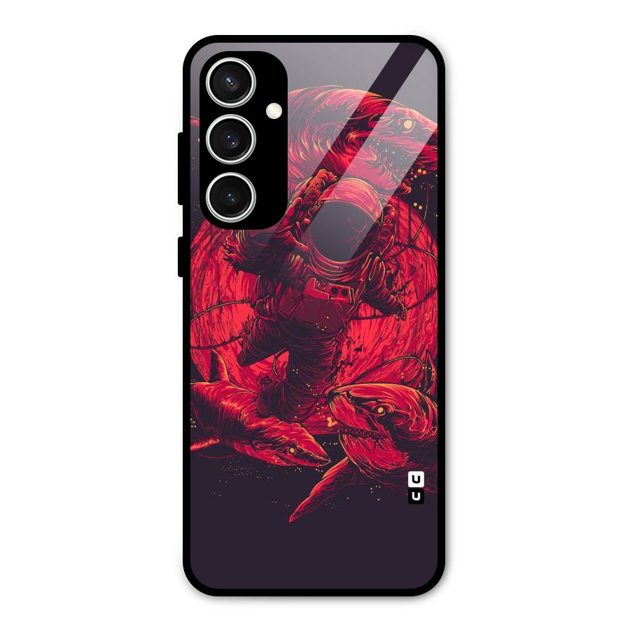 Coloured Spaceman Glass Back Case for Galaxy S23 FE