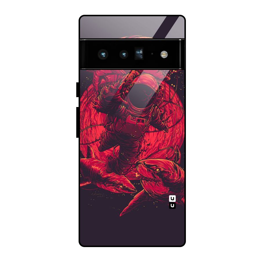 Coloured Spaceman Glass Back Case for Google Pixel 6 Pro