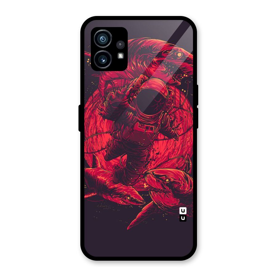 Coloured Spaceman Glass Back Case for Nothing Phone 1