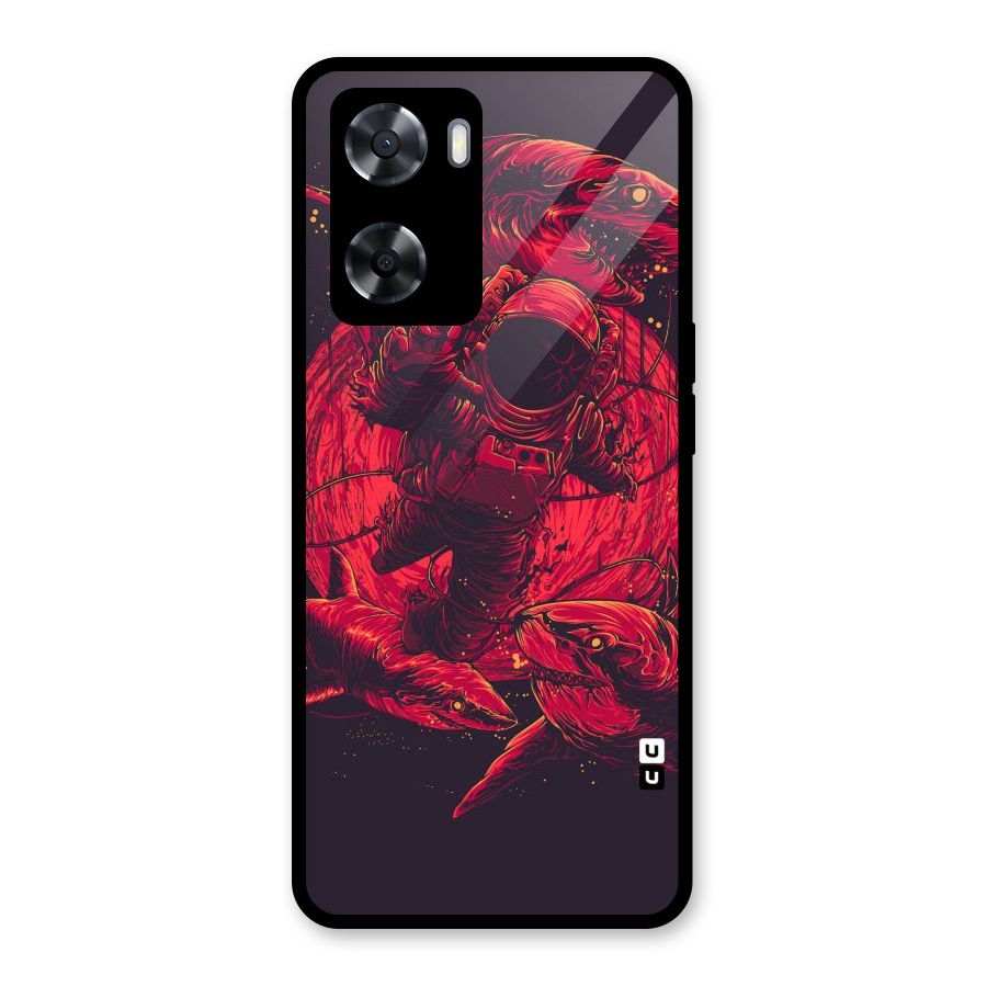 Coloured Spaceman Glass Back Case for OnePlus Nord N20 SE