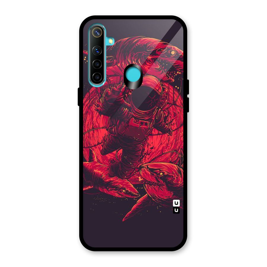 Coloured Spaceman Glass Back Case for Realme Narzo 10