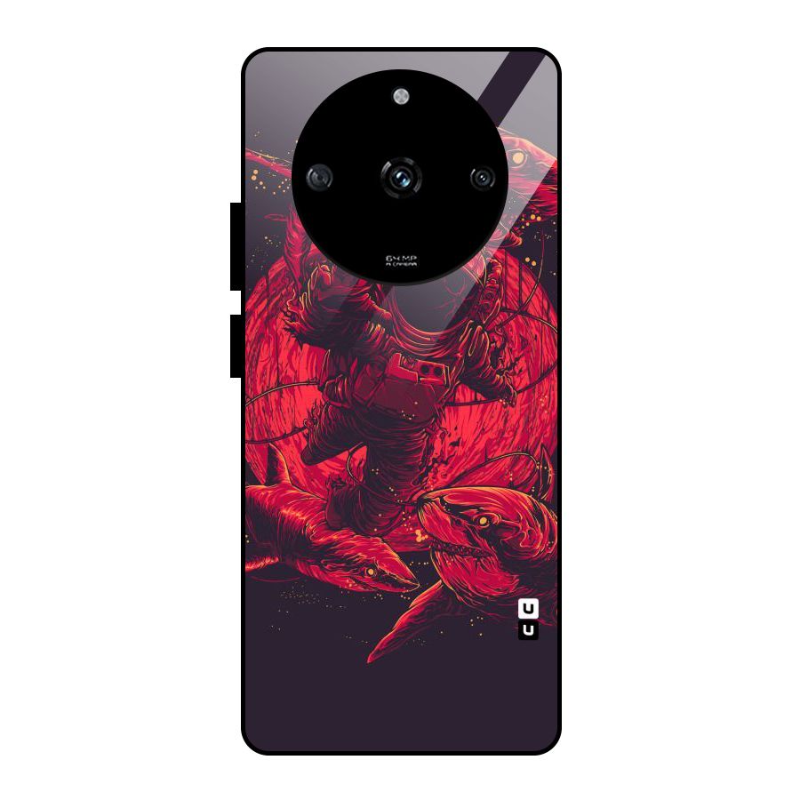 Coloured Spaceman Glass Back Case for Realme Narzo 60 5G