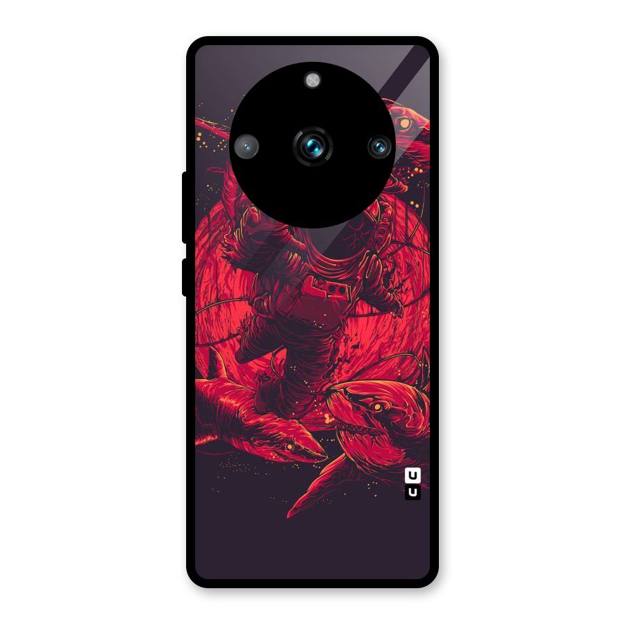 Coloured Spaceman Glass Back Case for Realme Narzo 60 Pro