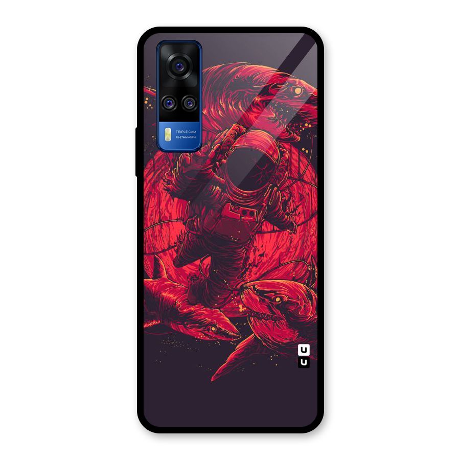 Coloured Spaceman Glass Back Case for Vivo Y31