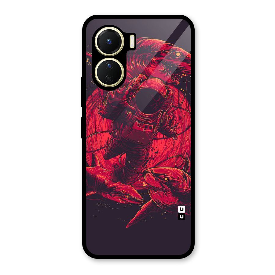 Coloured Spaceman Glass Back Case for Vivo Y56