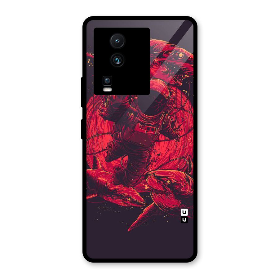 Coloured Spaceman Glass Back Case for Vivo iQOO Neo 7