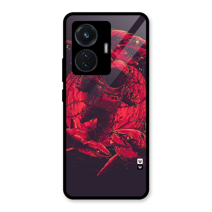 Coloured Spaceman Glass Back Case for iQOO Z6 44W